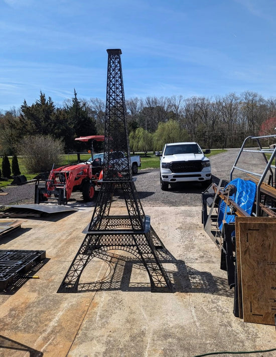 Large custom Eiffel Tower metal fabrication by JUST FAB IT